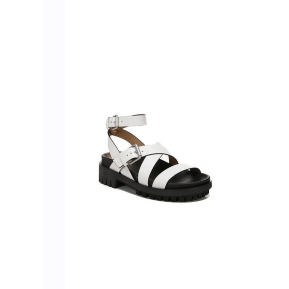 Sam Edelman Eleanora White Ankle Strap Sandal Size 8.5 - Picture 1 of 7